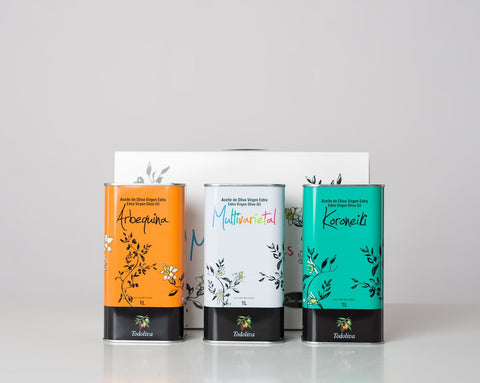 Estuche TODOLIVA con 3 Latas de 1 Litro de Aceites - Todoliva